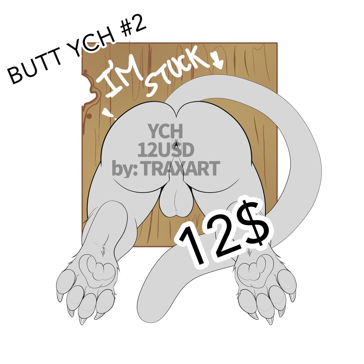 🍑butt ych 🍑^^ 
any species and gender 

both would be $15