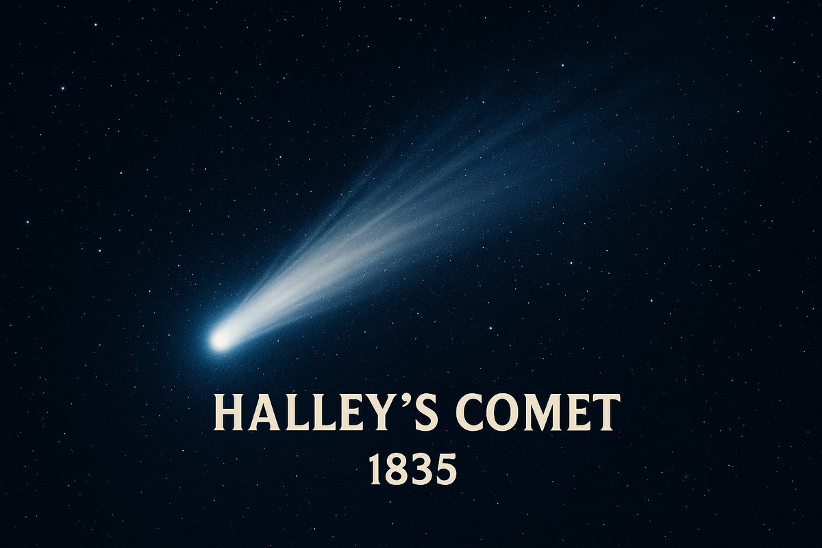 FarrukhAwanA's tweet image. Halley’s Comet lit the skies in 1835, visible across the world — including India, Europe — the very year the Promised Messiah (as) was born. A celestial sign, just like the star that marked Jesus’ (as) birth. 🌠
#HalleyComet #SignsOfGod #Ahmadiyya #Islam #Messiah…