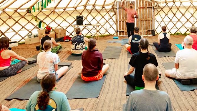 Yoga Tent 2024. Sad to miss the Green Man Festival this year.