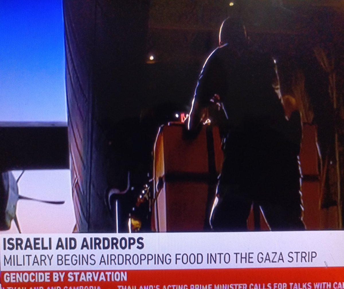 TonyOwana's tweet image. ZION'S NEW KILLER 1
Air drops are done in areas too dangerous to reach. Gaza is too dangerous only because of the IDF, now dropping food on hunger-crazed Palestinians so that they kill each other over the food.
The Nazi remnant must be feeling jealous...