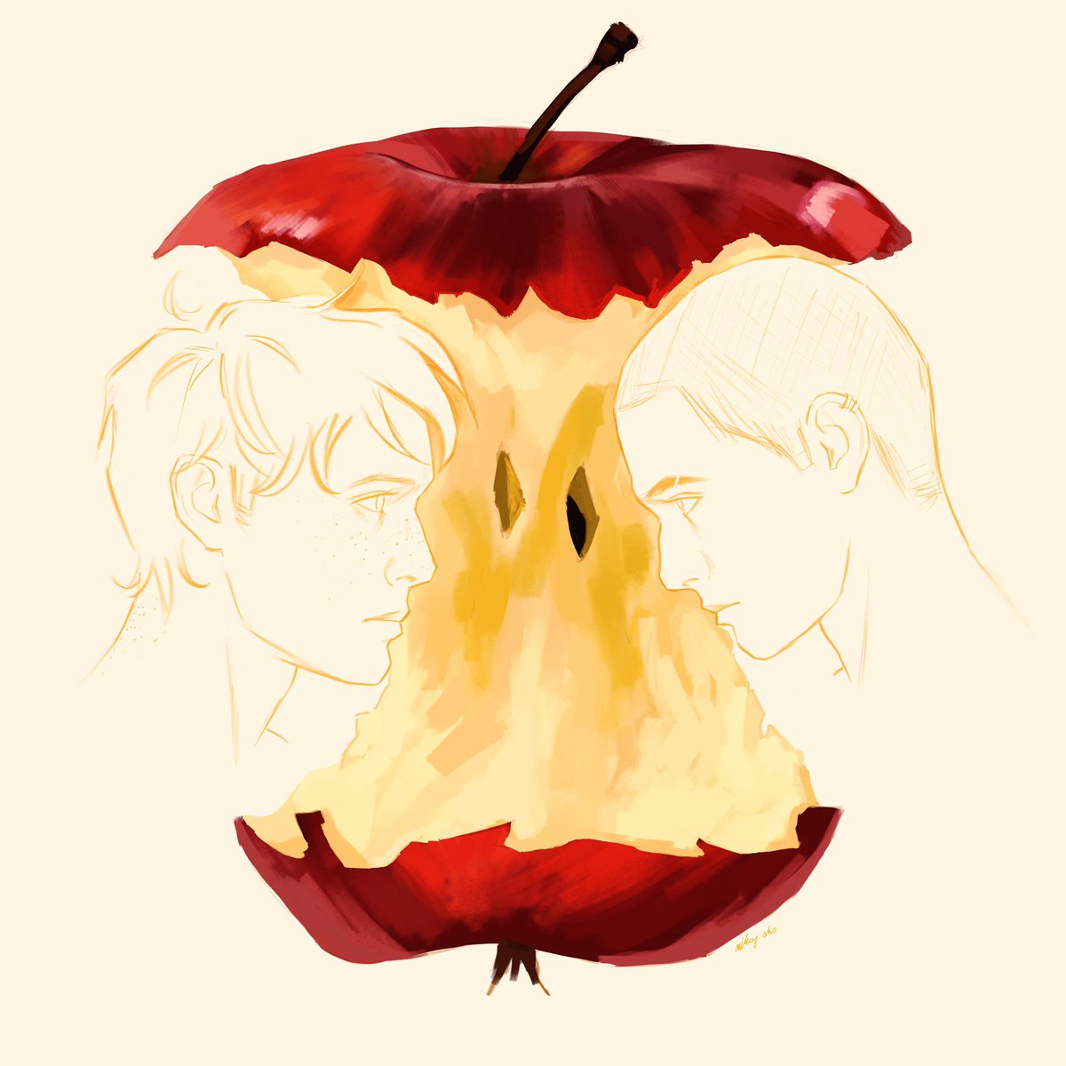 the apple trend yay #pynch #theravencycle