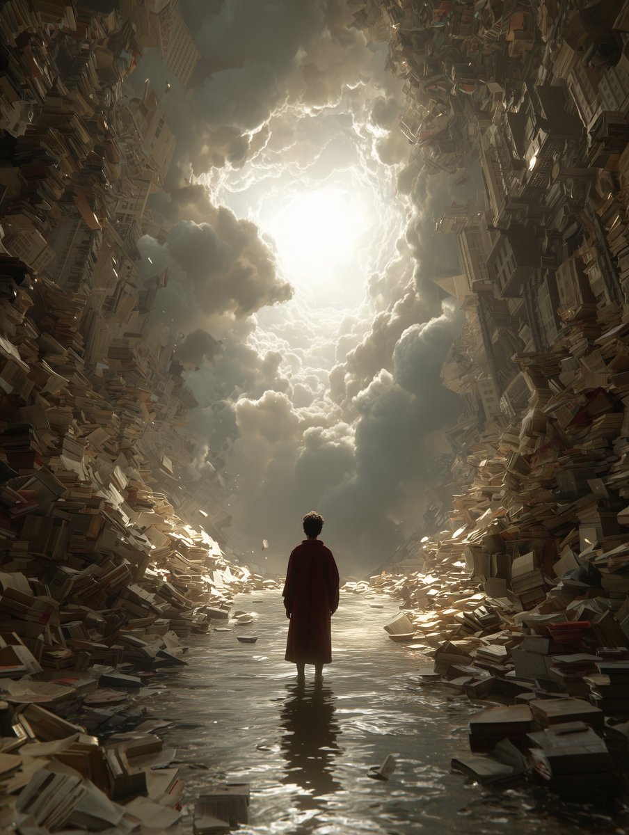 DrSadek_'s tweet image. The Flood Beneath the Library Sky
