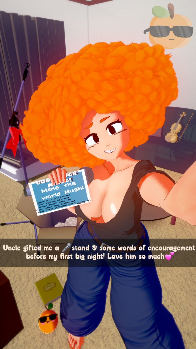 Uncle T. last minute gift 🎁 all of Autumn's nervousness/doubts have washed away she's ready to bring the stomach aches! 🎤