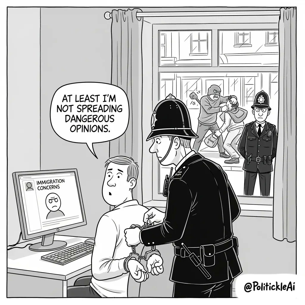 <a href="/shellenberger/">Michael Shellenberger</a> Welcome to Britain, where saying 'immigration has downsides' gets you more jail time than actual stabbing someone.