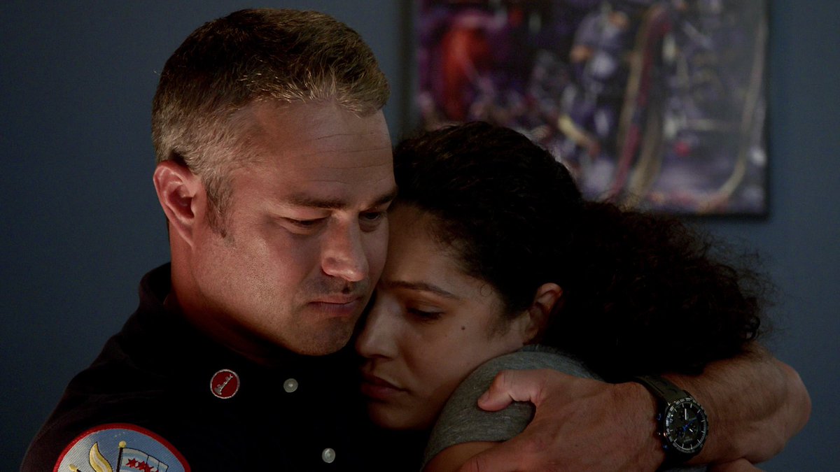 stellaridevault's tweet image. the safest in each others arms 🥹 #chicagofire #stellaride