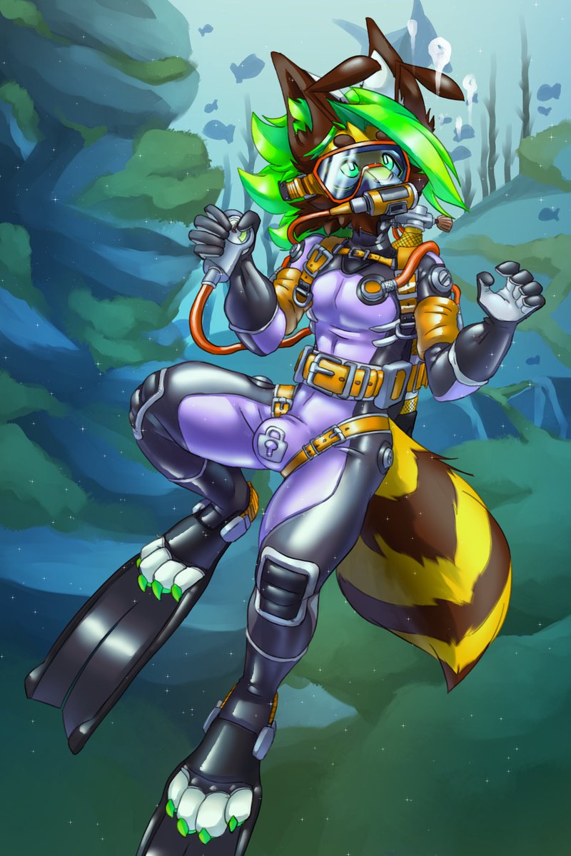LePoack's tweet image. Treated myself with some rubbery gear underwater 💦
