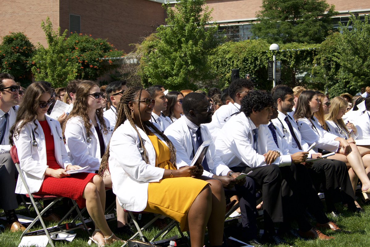 CUAnschutz's tweet image. Yesterday we officially welcomed the @CUMedicalSchool Class of 2029 at the matriculation ceremony, where students received their white coats and began their journey at #CUAnschutz. We’re thrilled to have this group on campus!