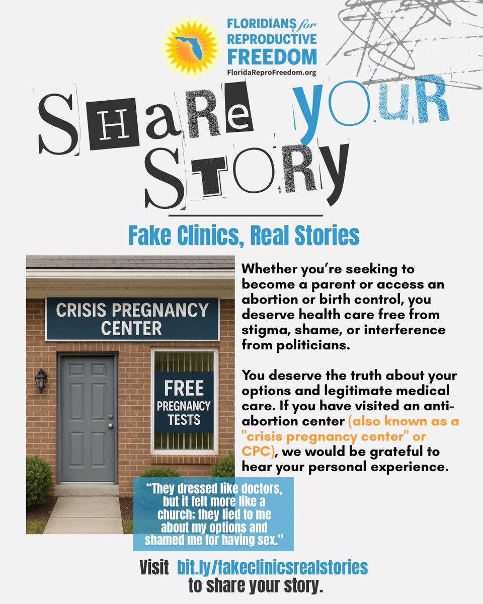 Everyone deserves the truth about their options and legitimate medical care. If you have visited an anti-abortion center, visit bit.ly/fakeclinicsrea….