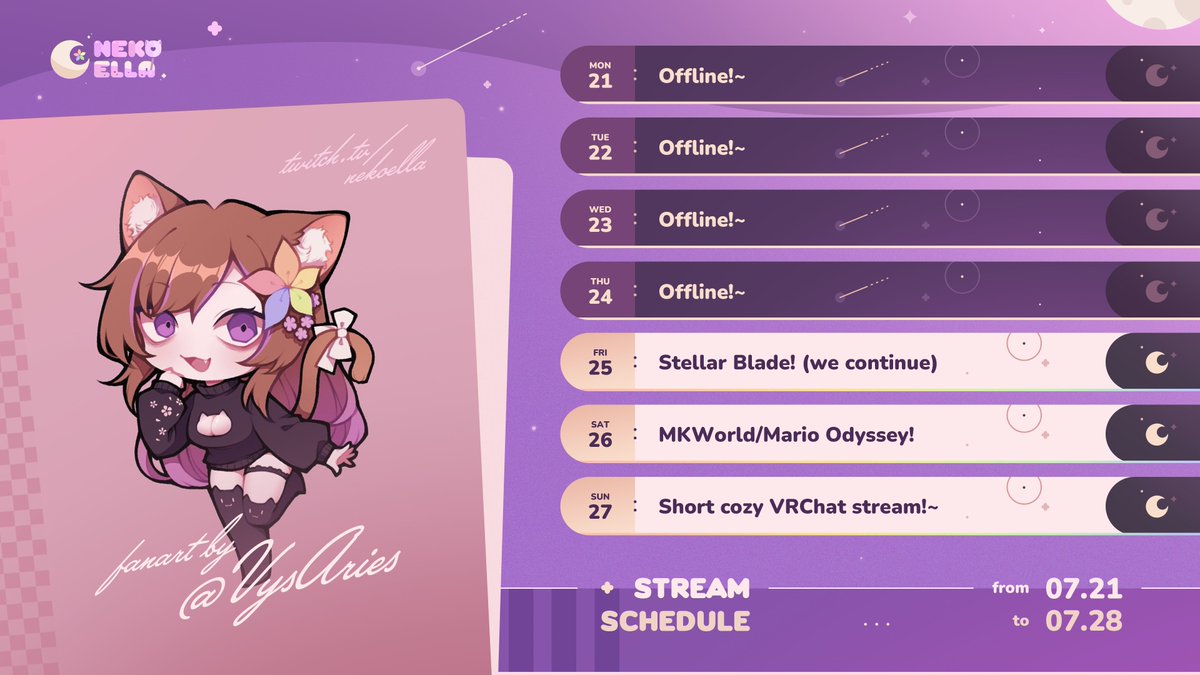 fFrequence 🍪 (@frequence_) on Twitter photo 「 Floral Night 」
— Fanmade Schedule for <a href="/ComfyNekoElla/">NekoElla ✿</a> 🌸
(artwork by <a href="/VysAries/">VysAries 🩸</a>)
I was quite inspired for some reason, aaaand... I really like how it turned out!~✨
#nekoellart🌷 「 Floral Night 」
— Fanmade Schedule for <a href="/ComfyNekoElla/">NekoElla ✿</a> 🌸
(artwork by <a href="/VysAries/">VysAries 🩸</a>)
I was quite inspired for some reason, aaaand... I really like how it turned out!~✨
#nekoellart🌷