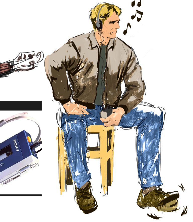 t01s0's tweet image. wait what is he listening to