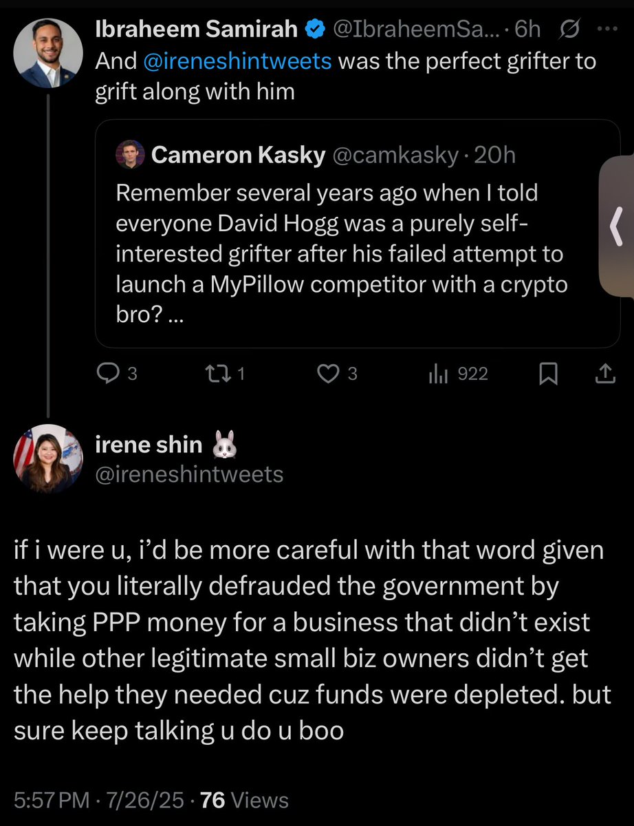 JaredSerre's tweet image. The girls are fighting

Irene Shin unseated incumbent Ibraheem Samirah in the House of Delegates in 2021