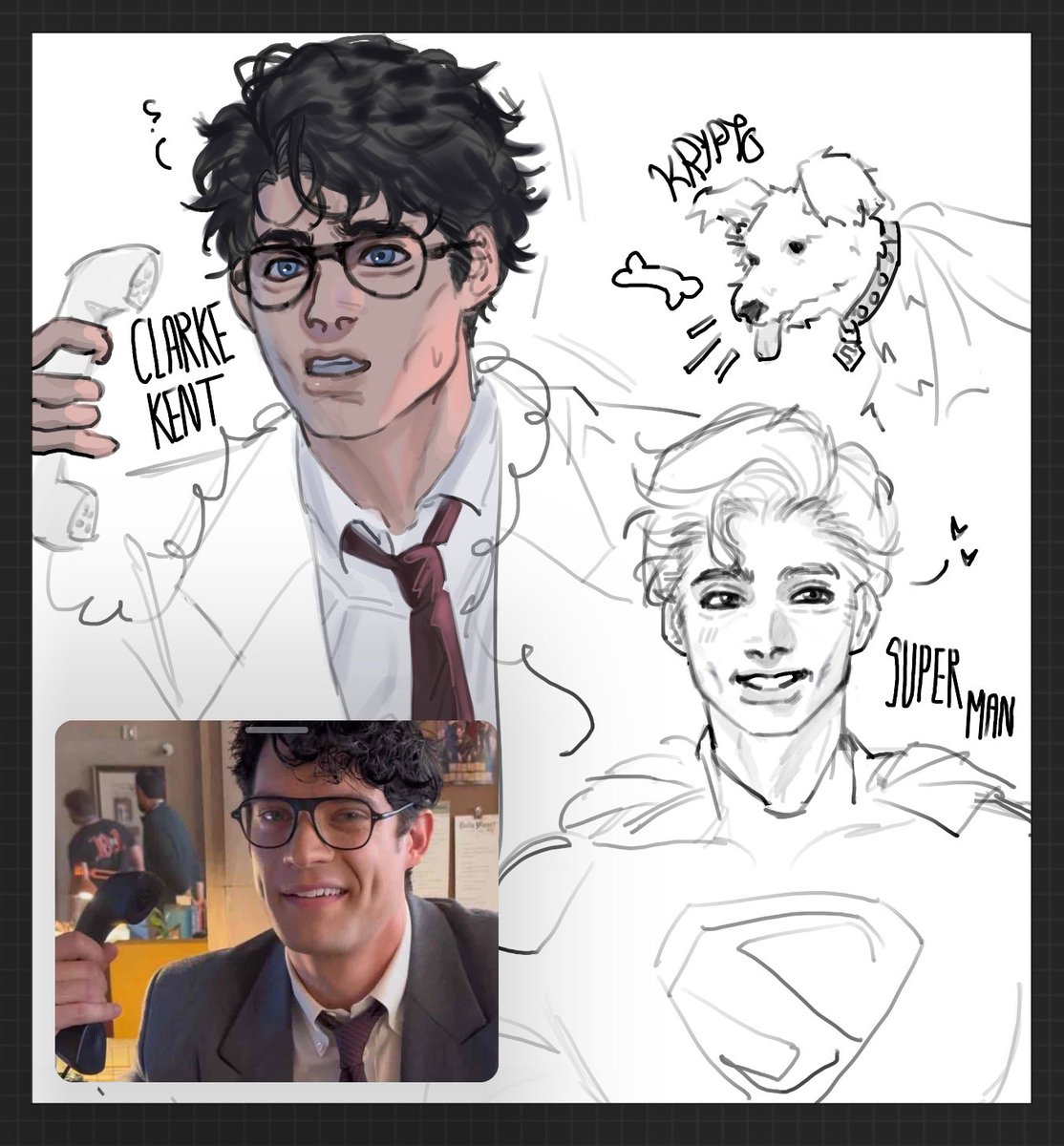 Anonydraw's tweet image. You know a male character is good when I draw it (condescending) #Superman