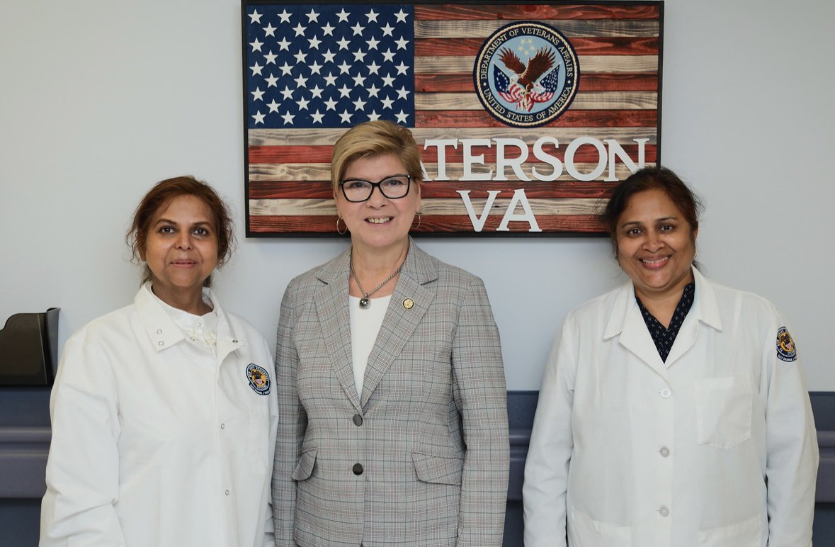 RepNellie's tweet image. This week I visited the Paterson VA clinic with @RepDWStweets to thank the staff for their vital work and ask what they need from Congress. We reiterated our opposition to massive proposed Trump admin cuts to the VA and our shared support for the VA and VA staff.