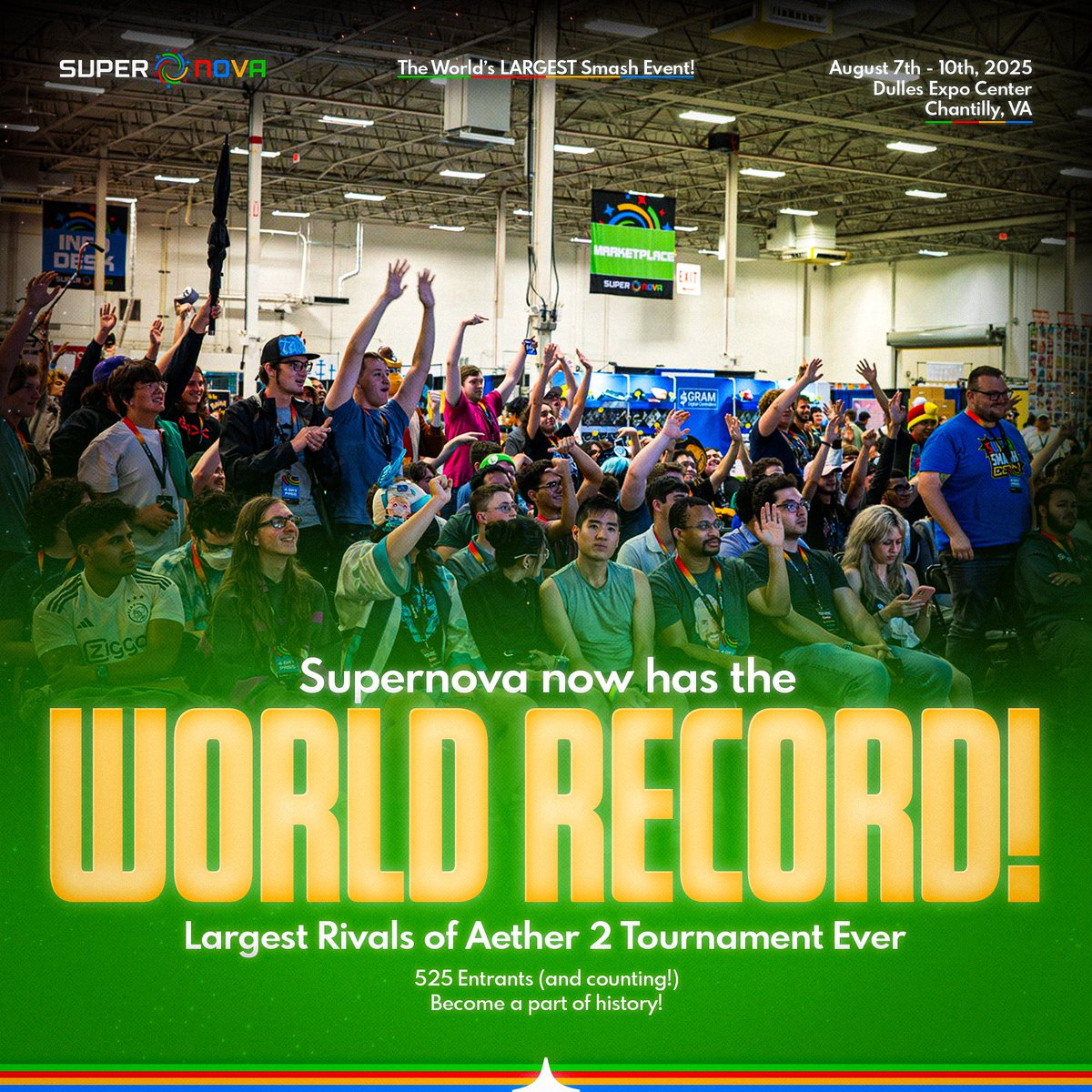 Rivals of Aether II at Supernova 2025 has passed 525 entrants (and counting), making it the largest Rivals II event ever ✨