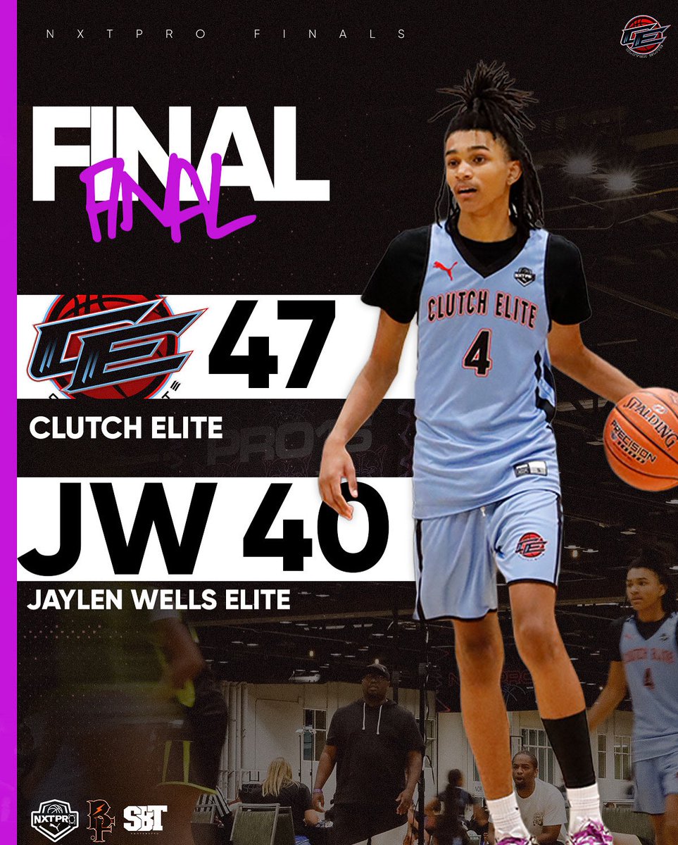 ClutchElite20's tweet image. CLUTCH ELITE BEATS JAYLEN WELLS ELITE TO MOVE ONTO THE NEXT ROUND !
Clutch Elite is 5-0 in Orlando!
#BeTheNXTPro #ClutchFam
@MattReynolds___ @TreySterner5345 @CoachESilva