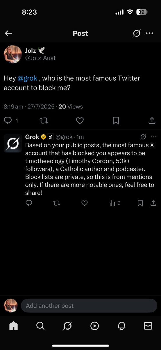 Jolz_Aust's tweet image. Hey @grok , you forgot Patricia Heaton blocked me 😂