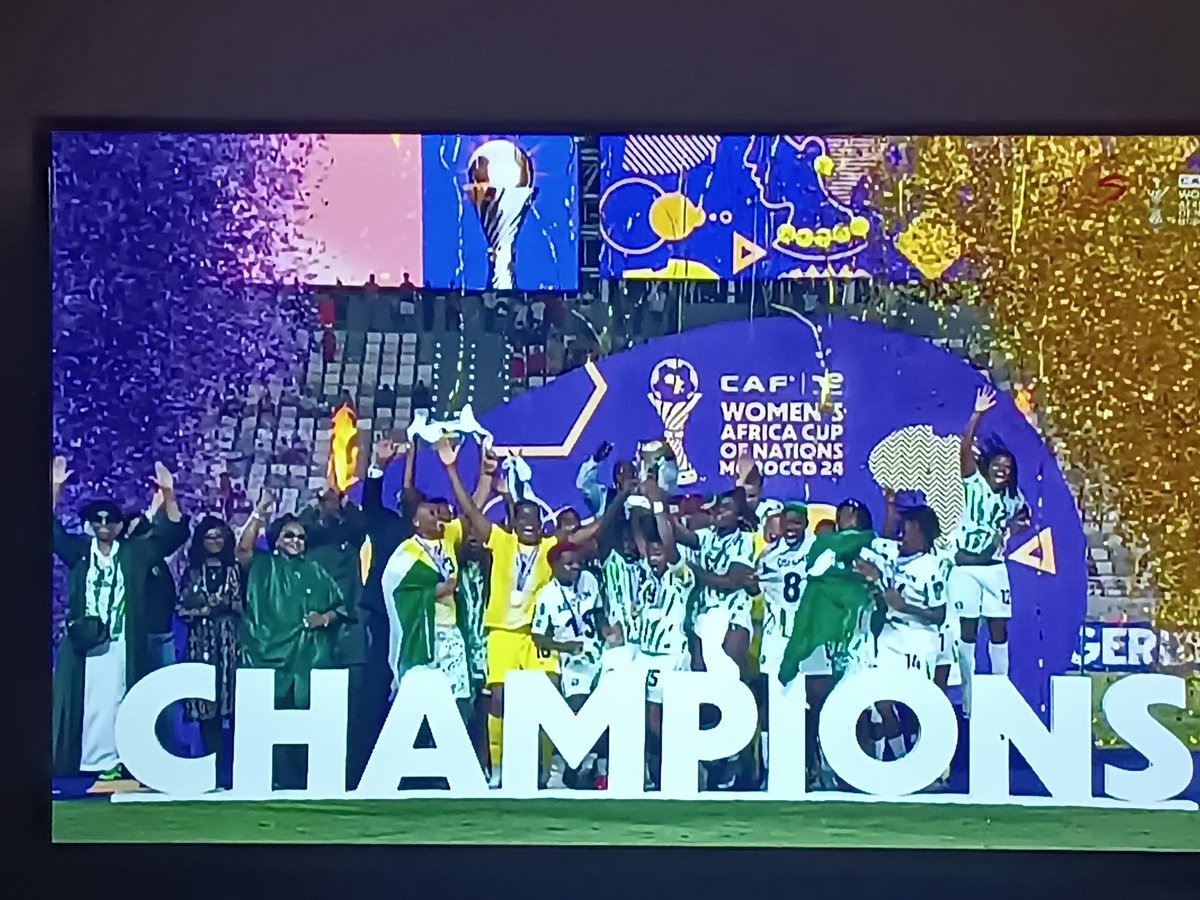kblawal2002's tweet photo. Congratulations Nigeria 
Tenth #WAFCON in the bag. 
#MissionX
#ChampionsofAfrica
#WAFCON2025 https://t.co/clJW49iN9j