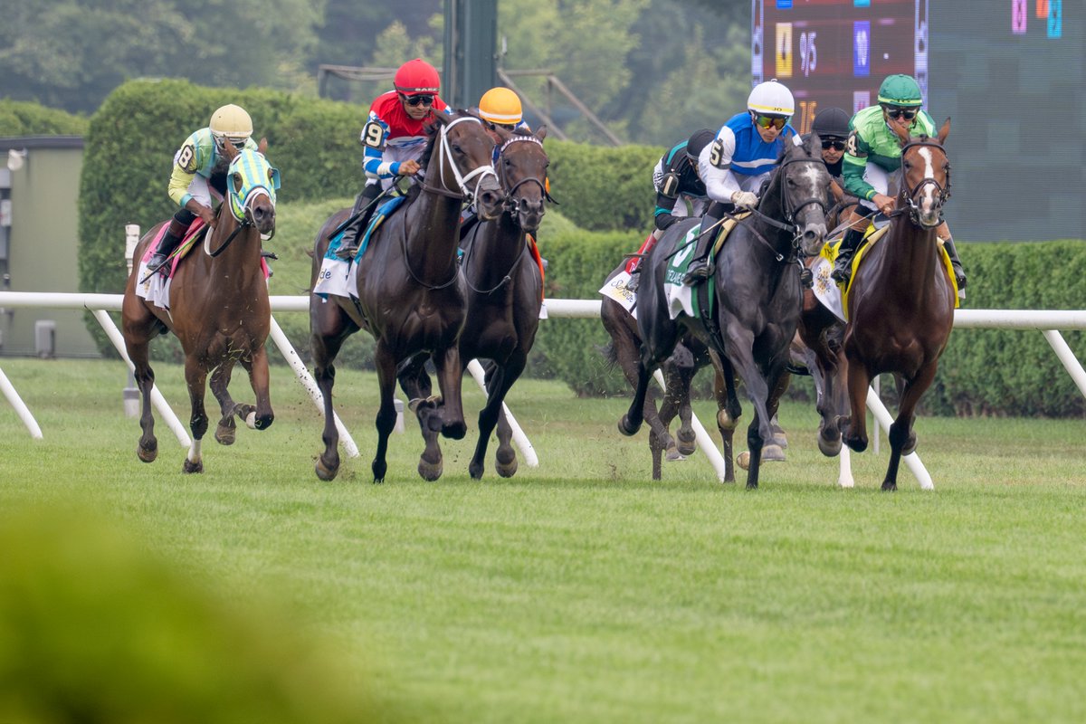 EricaPhotog's tweet image. Daisy Flyer, trained by George Arnold II and ridden by Jose Lezcano, wins the Grade III Lake George Stakes #SaratogaRaceCourse #Saratoga