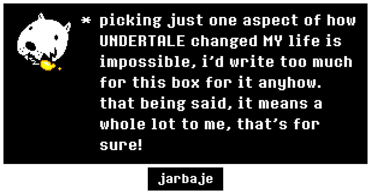 jarbajedump's tweet photo. @tobyfox 💛 https://t.co/kSjvcZLeiQ