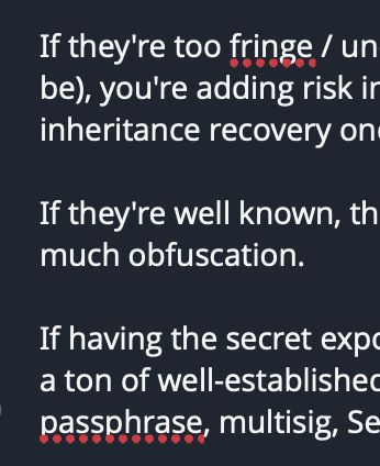 KeithMukai's tweet image. Okay, is it just me or is the telegram spell checker warning just the worst ever?
I feel like basically every post I write has some random correct word marked by the spell checker. And it's not just technical jargon.