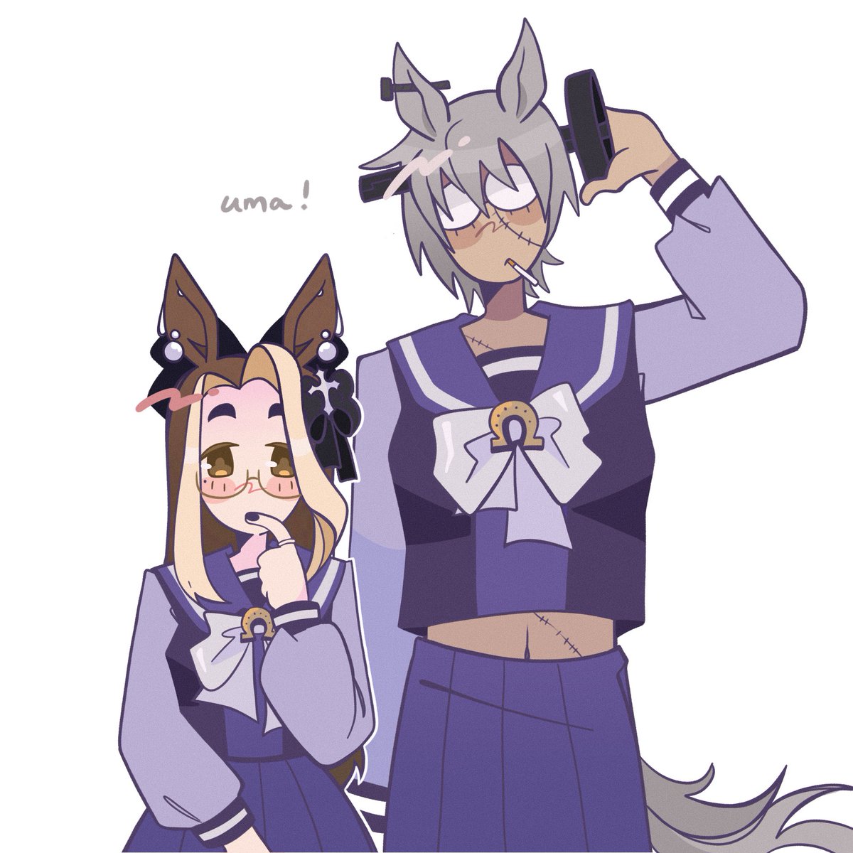 frankensdarling's tweet image. can these two horses stop making out with each other holy shit #yumeship