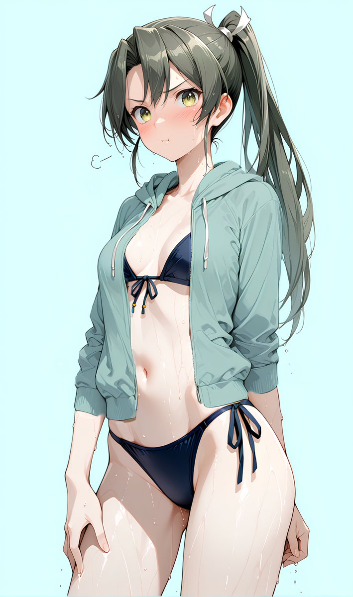 sachitan4's tweet image. 朝にこっそり上げ
ずい「どーせ私の着る水着なんて見る価値無いんでしょ」
提督(…汗)
突然の水着グラ実装で驚きましたが今回は瑞鶴さんです、細部が異なっていますが雰囲気は再現できたかと、、差分でパーカー無し版もありますが反応があればUPします
#AIイラスト