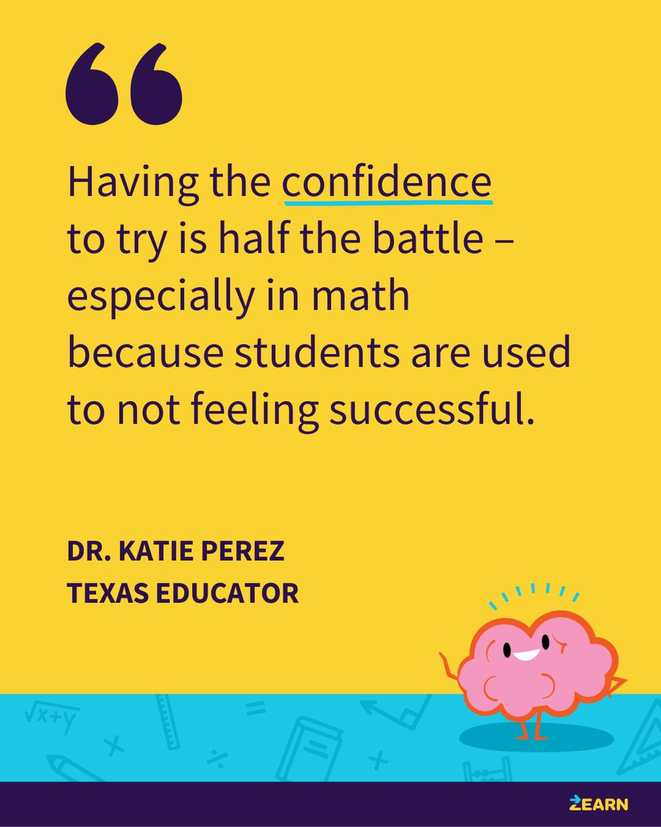 zearned's tweet image. 💯All kid are math kids! 

When Texas educator @KatieP1120 observes students solving math problems, she always points out what they’re doing right. 

Then, they tackle the problem together to learn from any mistakes made along the way. 💜