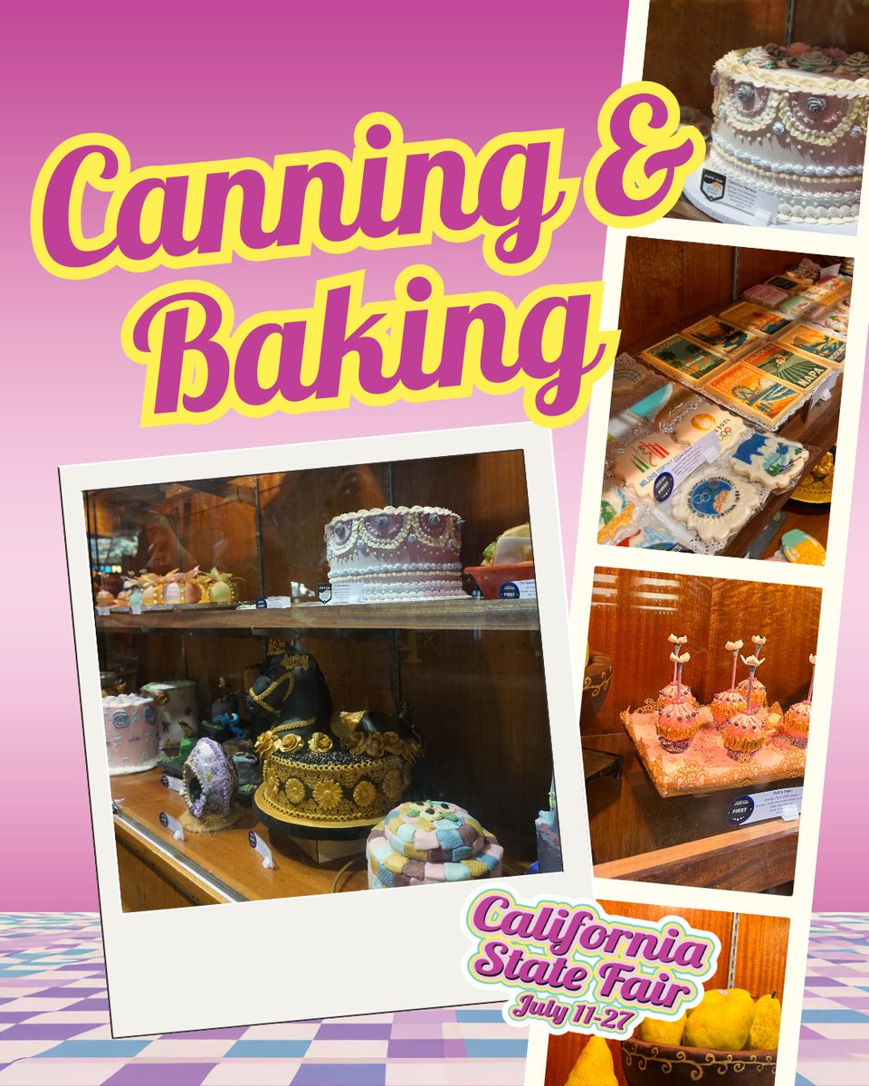 CAStateFair's tweet image. 🥧 Sweet, savory, and award-winning!
Check out the Canning &amp;amp; Baking Showcase at the #CAStateFair — where homemade flavor meets blue ribbon pride. 🍓🏆 #CanningAndBaking