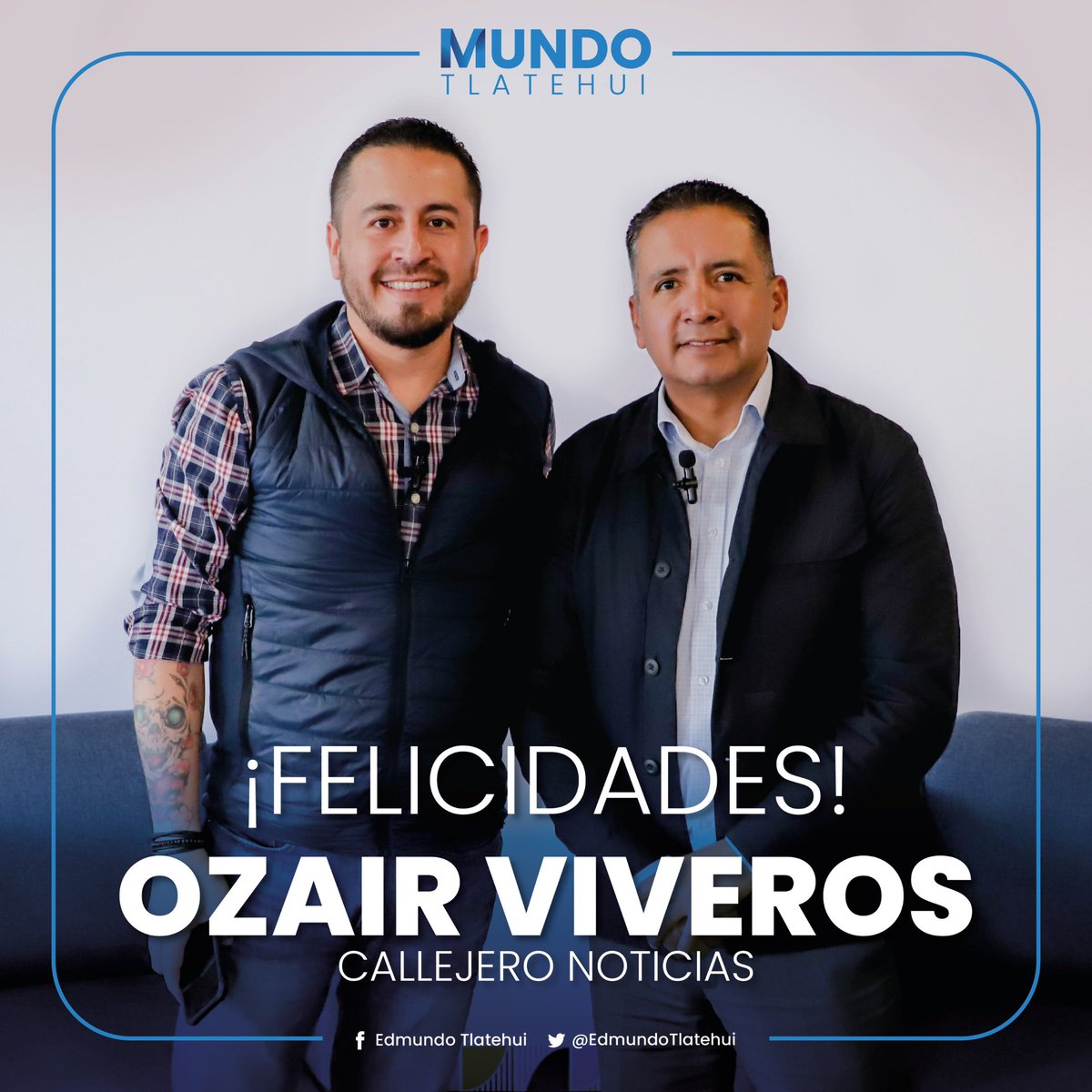 Edmundo Tlatehui (@edmundotlatehui) on Twitter photo ¡Felicidades, estimado <a href="/ozair_viveros/">Ozair Viveros</a>! 🎁
Que este nuevo año te traigo más logros y buenas historias que contar. 🥂 Reconozco tu liderazgo al frente de <a href="/CallejeroPue/">Callejero Noticias</a>. ¡Felicidades, estimado <a href="/ozair_viveros/">Ozair Viveros</a>! 🎁
Que este nuevo año te traigo más logros y buenas historias que contar. 🥂 Reconozco tu liderazgo al frente de <a href="/CallejeroPue/">Callejero Noticias</a>.