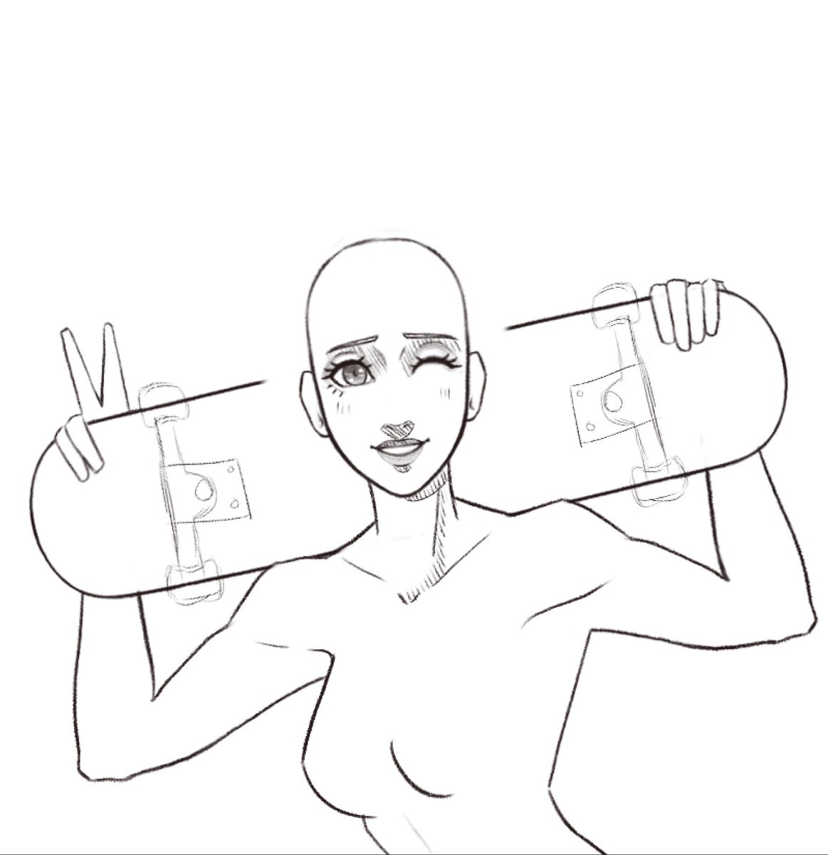 niniaa1111's tweet image. When you’re in the bald process of your drawing and you realize…👽
(Pls tell me y’all have seen those yn vids😭)