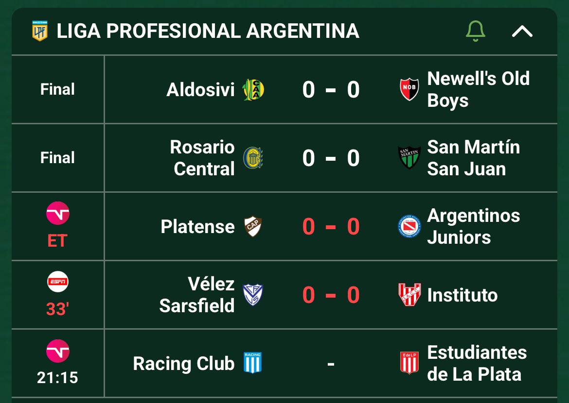 Que apasionante el campeonato de 30 equipos ña ña ña ZZZZZZZZZZ