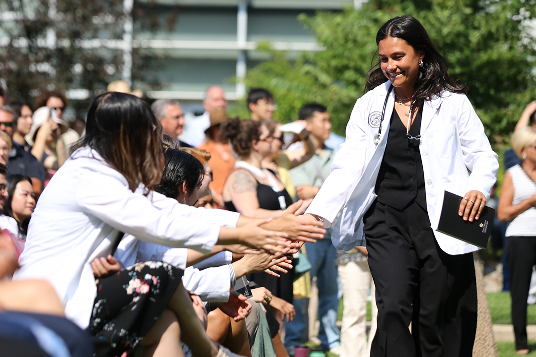 CUMedicalSchool's tweet image. What an incredible first day as medical students for the Class of 2029! 🩺