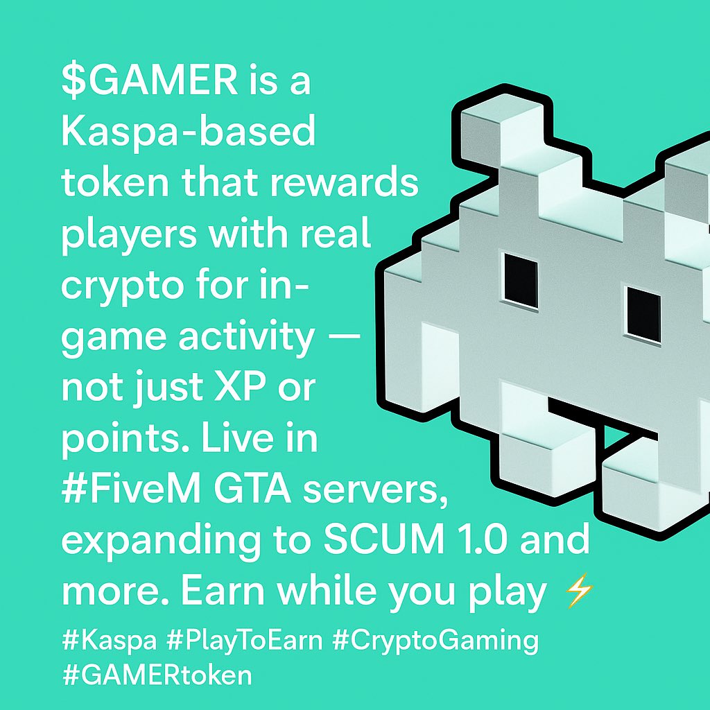 kaspagamer.com
 #Kaspa #PlayToEarn #CryptoGaming #GAMERtoken