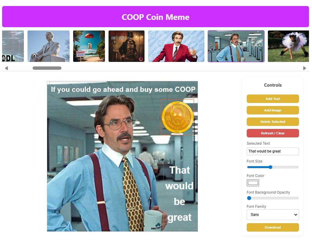 EyeMDigital's tweet image. Finally beginning to get the whole React thing... Started building with ChatGPT last Sunday. Creating a little hub for apps and utilities.
A meme generator was first on the list. Would love for you all to check it out. eyemdigital.app
Currently, COOP and FQTL…