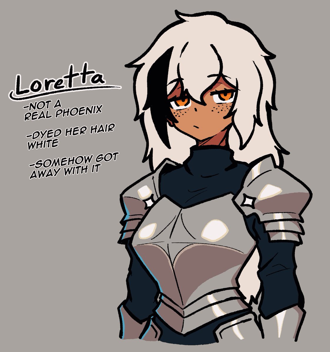 ParadiseVel78's tweet image. I got better at drawing armor anyways here's Loretta