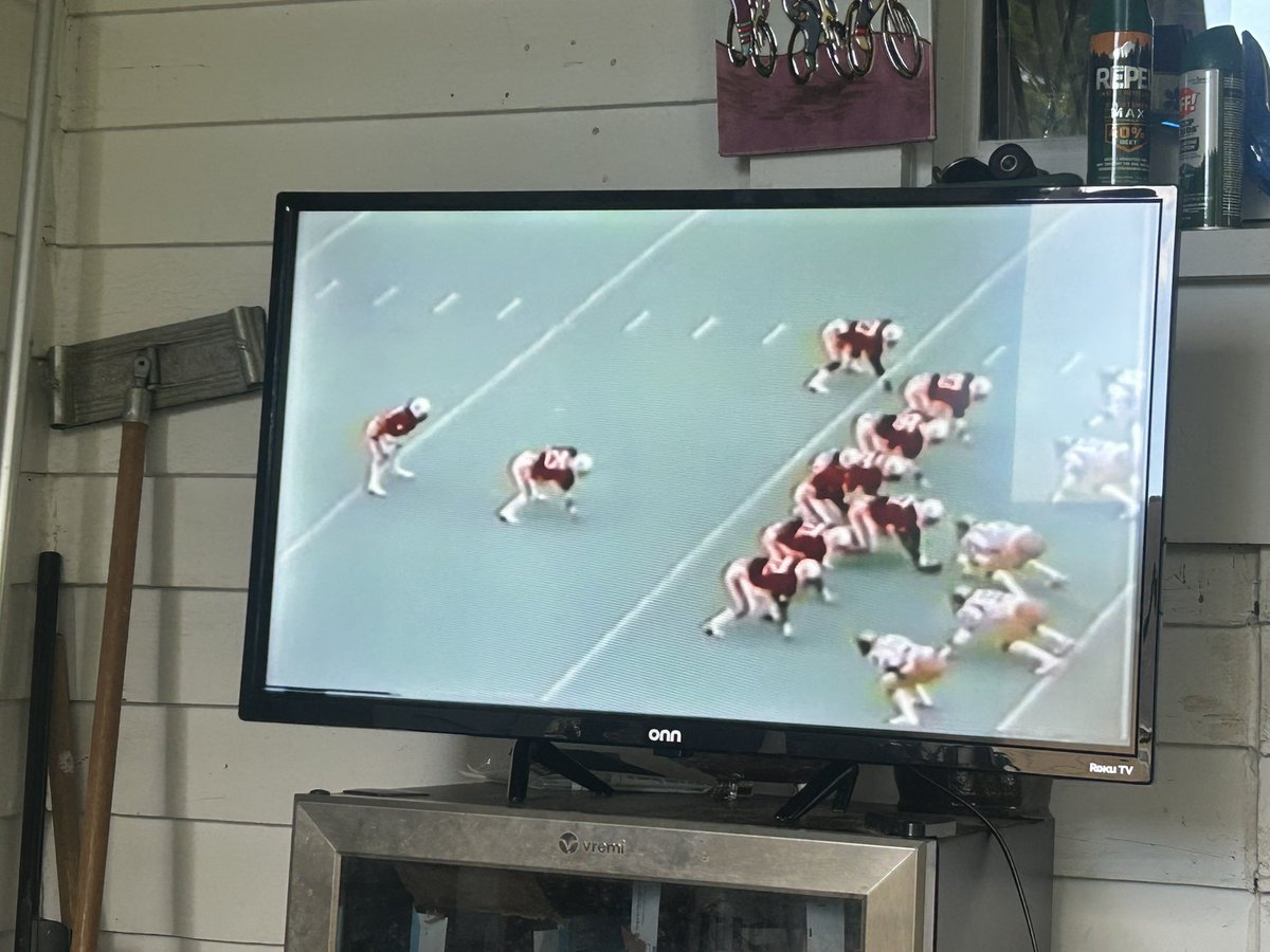 ChipSeagle's tweet image. I got a little 32 inch TV for the back porch. I’m training for the season by watching Turner Gill era Nebraska. I’ll be in game shape by the end of August.