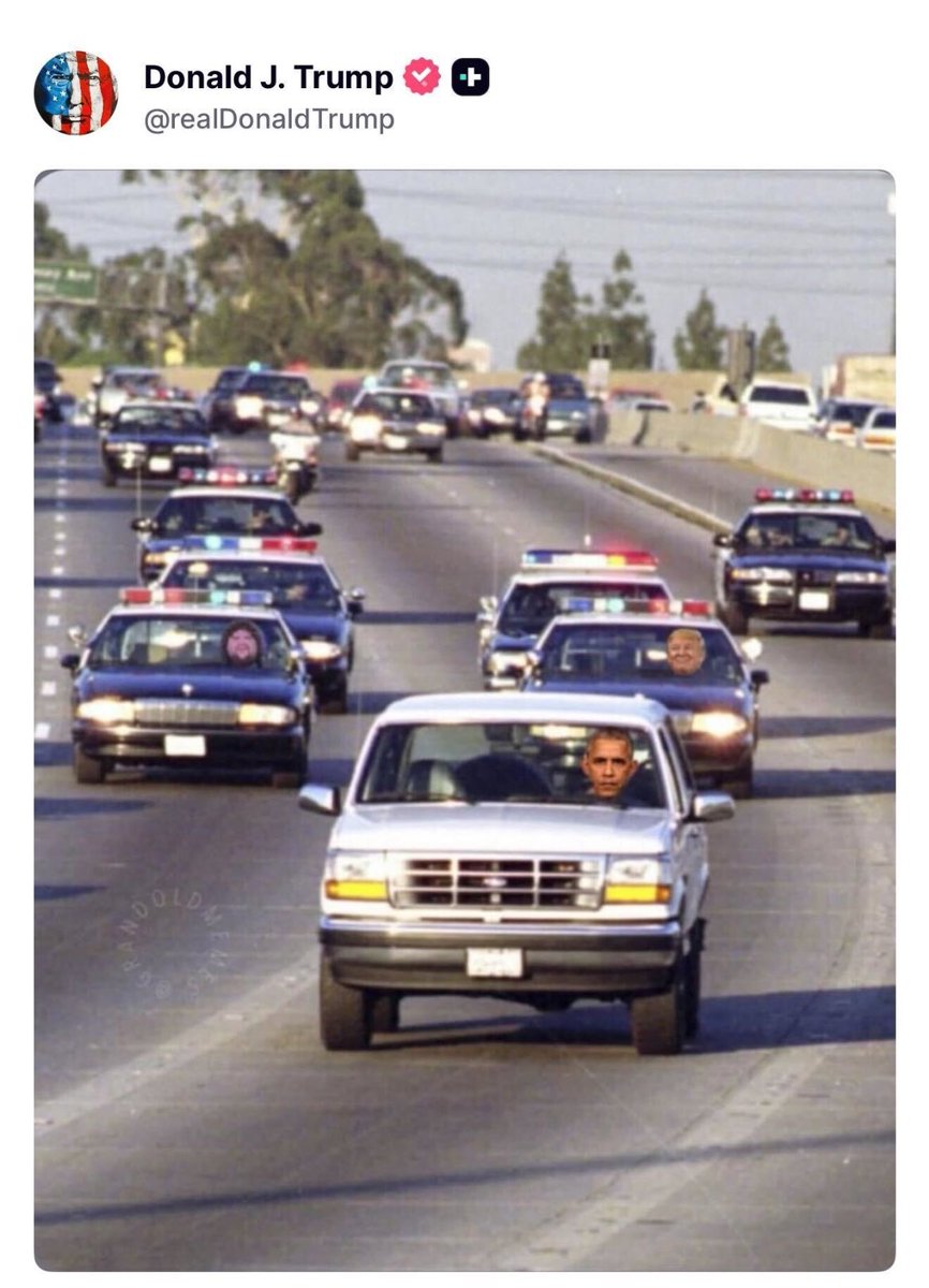 Obama should post one the same with Trump and Epstein.