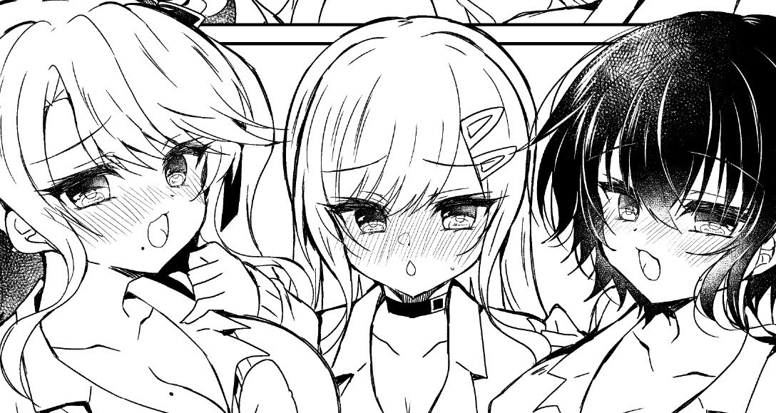 何故わたしはこんな短期間でギャルハーレムものを描こうと思ったんですか………
(常に画面に複数人がいる)(求められる構図力)(しぬ) 