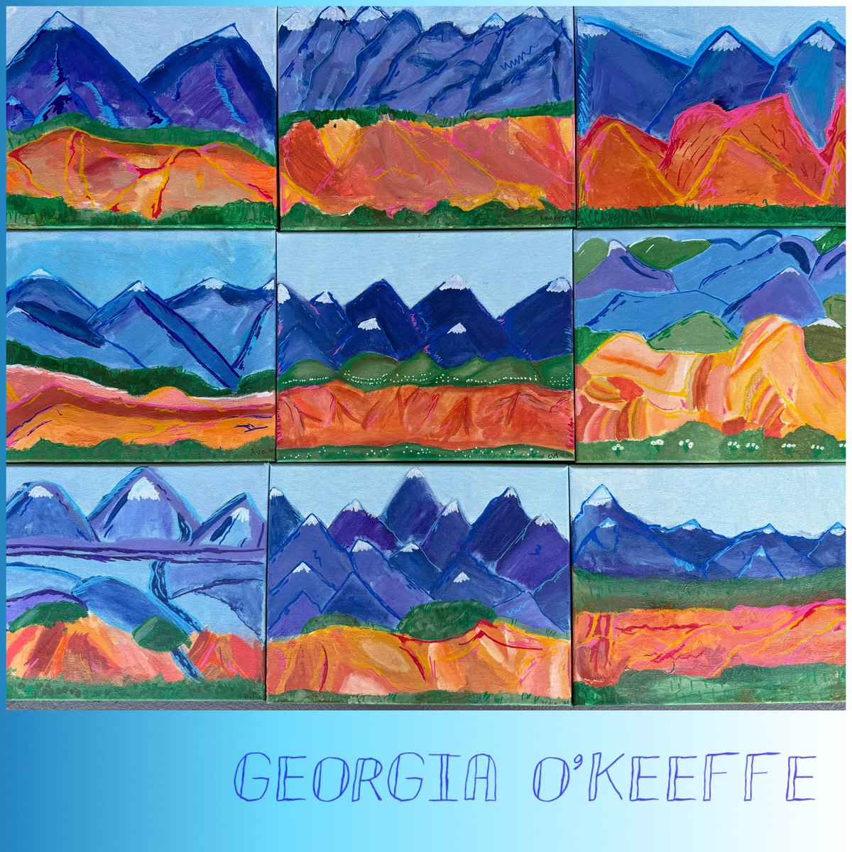Kids Need More Art (@kidsneedmoreart) on Twitter photo Like most artists, Georgia OโKeeffe had a deep connection to the natural world, especially to the beauty of the New Mexico mountains. ๐ป๐๐จ During โจ STONE โจ week, our artists perfectly blended warm and cool colors to interpret OโKeeffeโs passion and technique. ๐๐ป๐๐ป๐๐ป #KNMA Like most artists, Georgia OโKeeffe had a deep connection to the natural world, especially to the beauty of the New Mexico mountains. ๐ป๐๐จ During โจ STONE โจ week, our artists perfectly blended warm and cool colors to interpret OโKeeffeโs passion and technique. ๐๐ป๐๐ป๐๐ป #KNMA