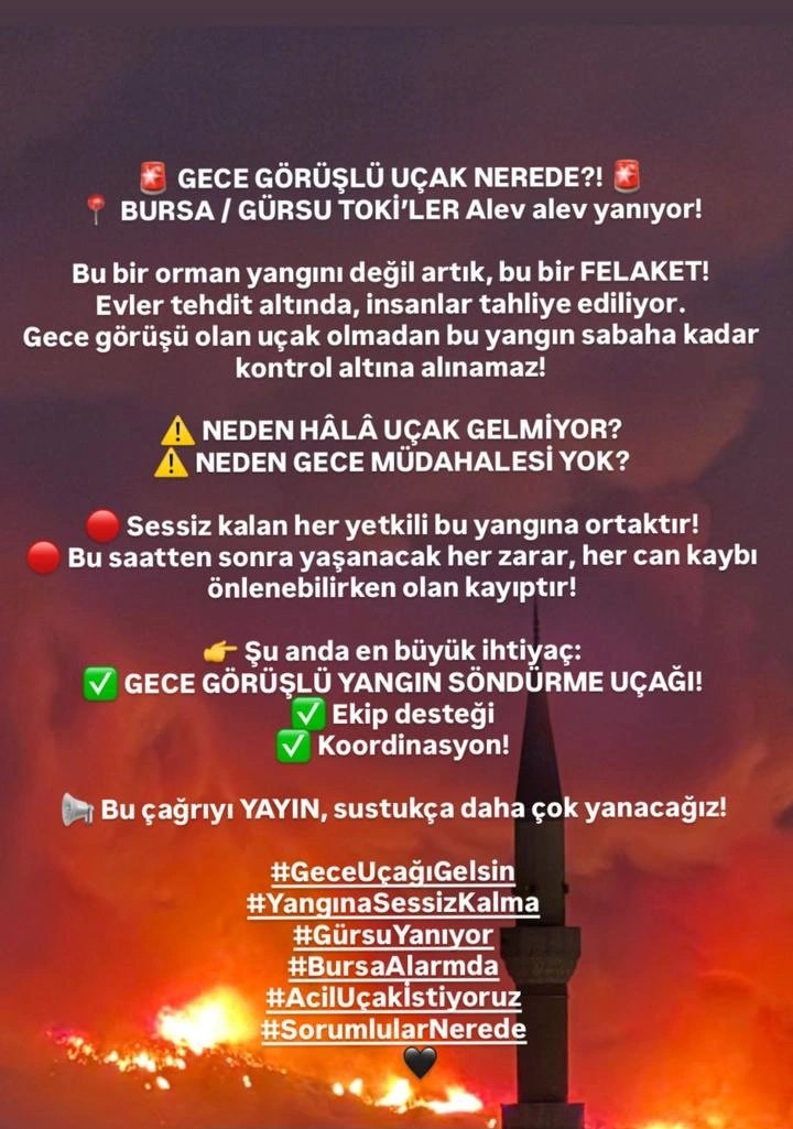 Bursa ayrı benim içim ayrı yanıyor, göz göre göre yaniyoruz ve elden bir şey gelmiyor sadece uzaktan izliyorum #BURSAYANIYOR #bursayanıyor