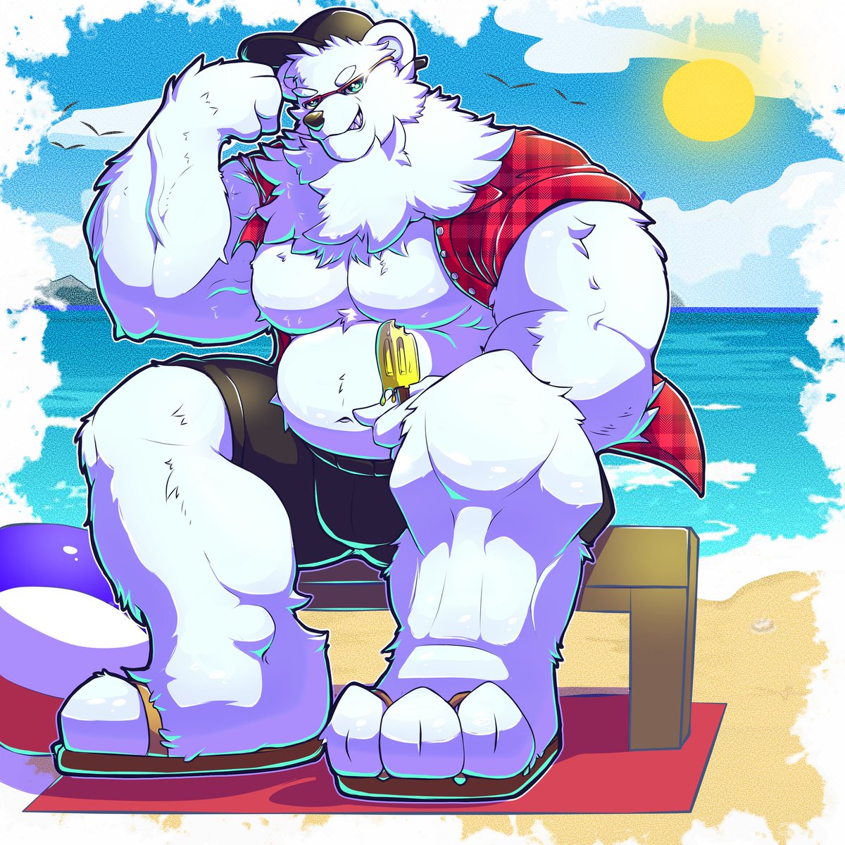 ASparkofDerp's tweet image. Everyone needs time out to relax and enjoy the sun! And where else is better to enjoy the sun than the beach? This fantastic commission was done by the fantastic @YouwantStars! Go send them your love!
#furry #furryart #commission #bear