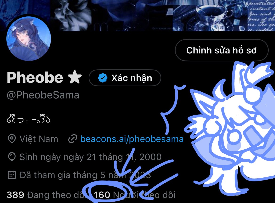 PheobeSama's tweet image. OMG OMG OMG 160 FOLLOWERS?!? I CAN NOW FLY AWAY TYSM AAAAA
Ok but srsly tysm for the support i didn’t even expect to achieve 🫶✨
#PheobeHvlia