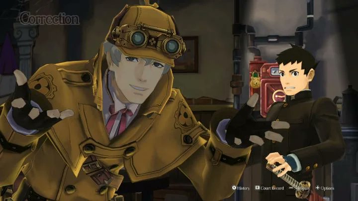 Emsterchu's tweet image. need to replay great ace attorney again to feel the joy and whimsy only a coked out blonde british man can provide me