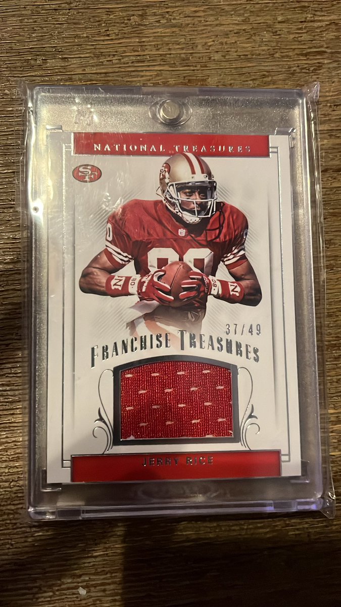 deanglass12's tweet image. Jerry Rice 2017 Patch National Treasures /49

$55