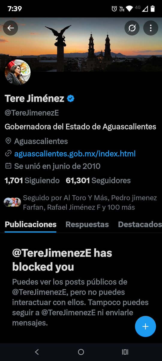 A sicierto la gober me tiene bloqueado.

El gigante de México.