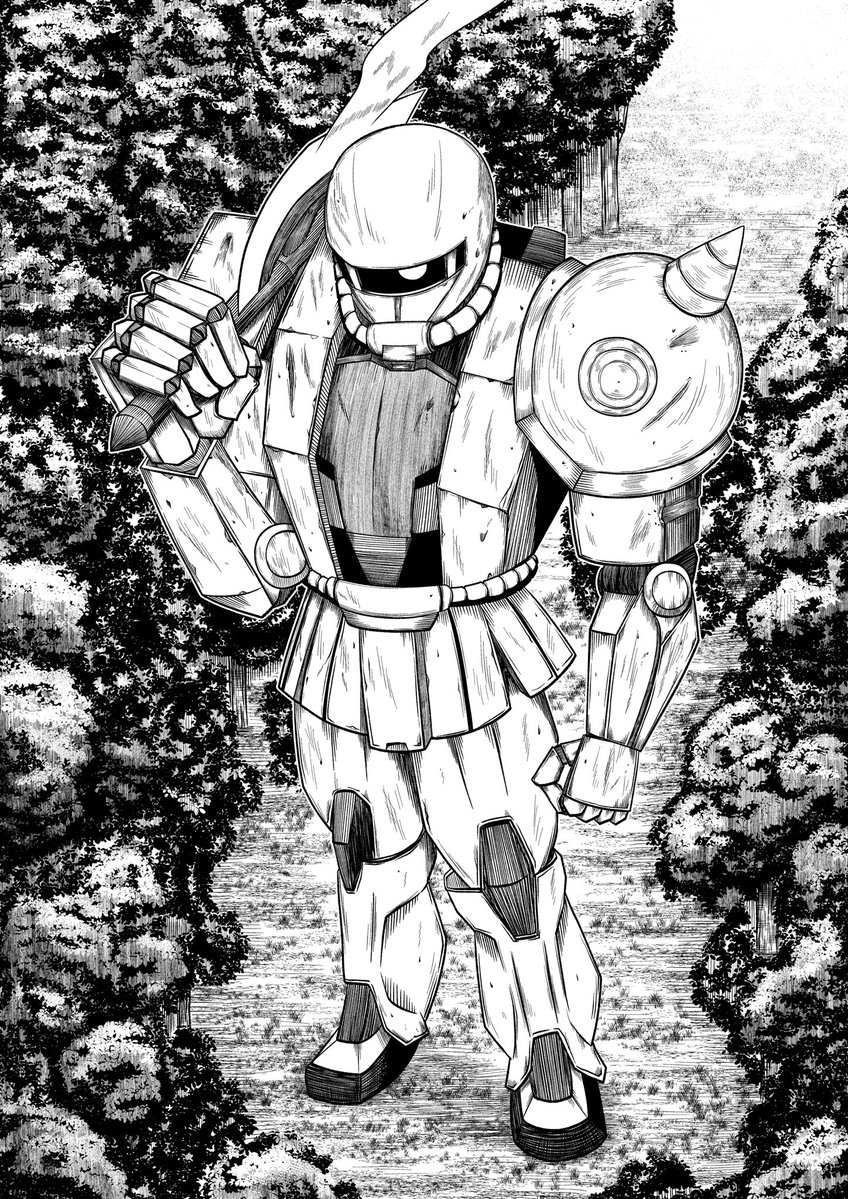 CHURINPE877's tweet image. ザク  #機動戦士ガンダム