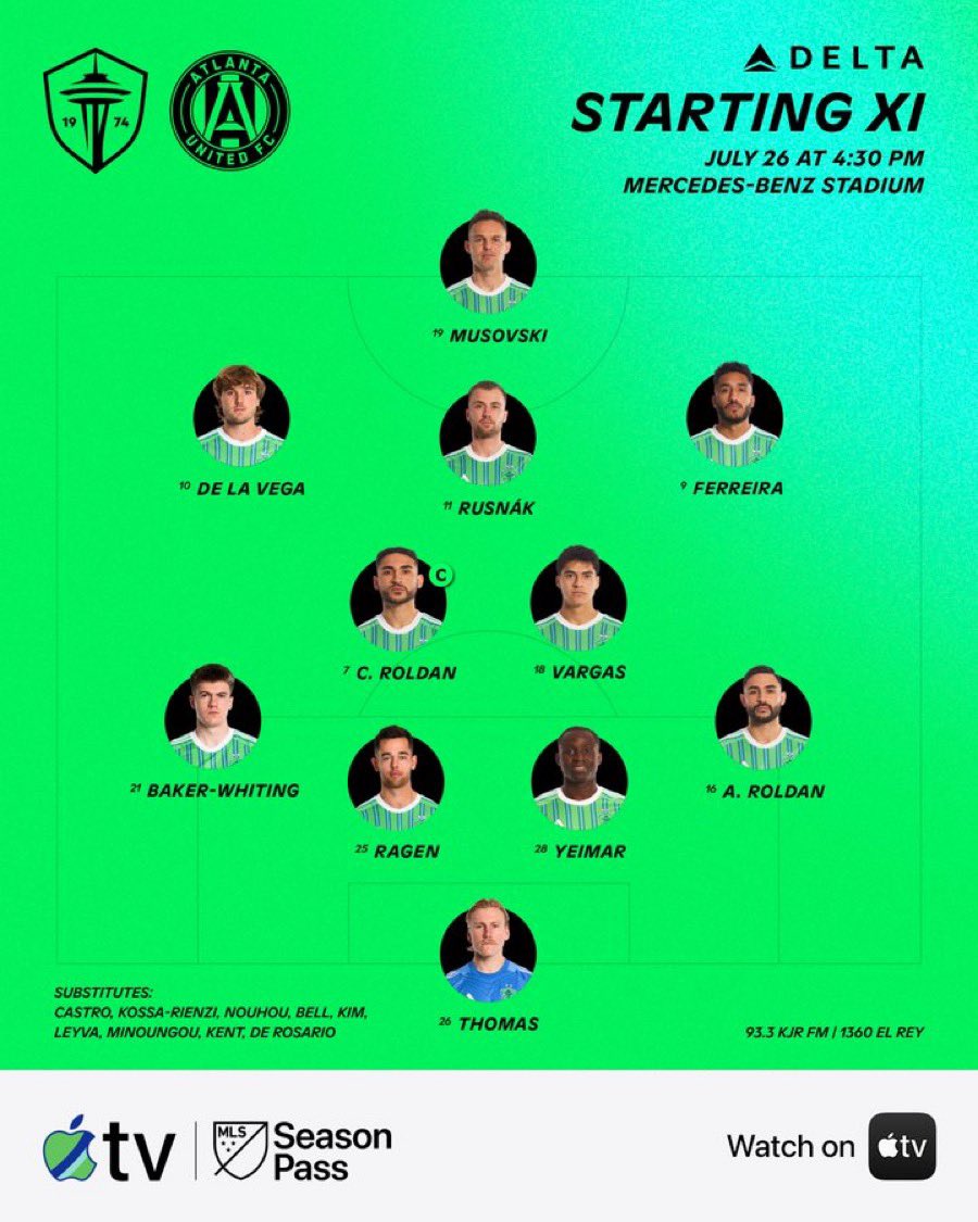 afigue2010's tweet image. ⏰ 7.30pm (ET) venimos con @tonycherchi por #MLSSeasonPass @AppleTV
🏟️ Mercedes Benz Stadium (Atlanta, Georgia)
📺 Por MD 27 @MLSes #Gameon @ATLUTD recibe a @SoundersFC #SummerofSoccer