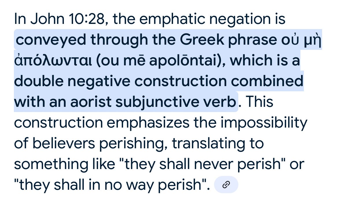 KDW1980's tweet image. Those who don’t believe in OSAS. How do you deal with the emphatic negation by Jesus in John 10: 27-28? It says that he gives his sheep eternal life and that there is no possibility of them ever perishing. What do yall say to this?