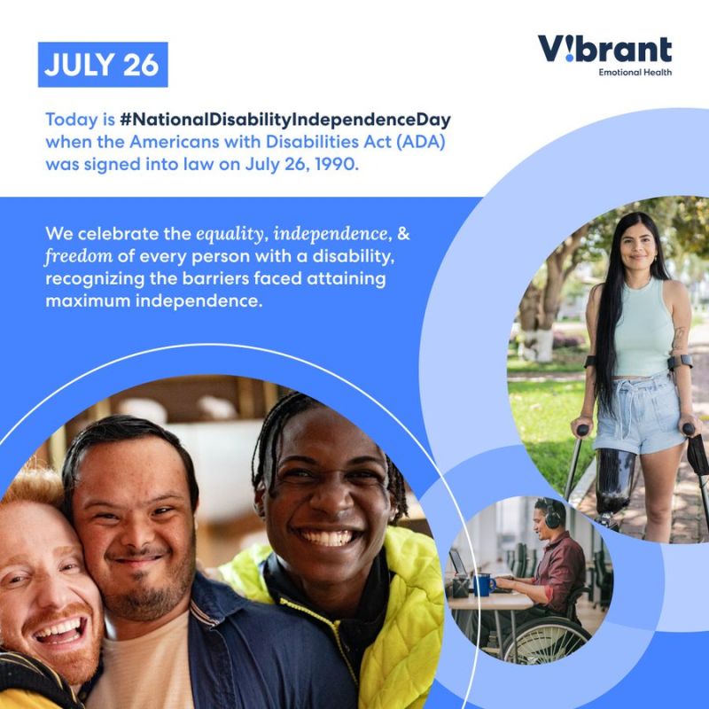 vibrantforall's tweet image. Today we honor National Disability Independence Day.
It's a moment to celebrate the rights, freedom, & strength of disabled peoples, & to recognize the ongoing work needed to remove barriers to full independence and inclusion. π