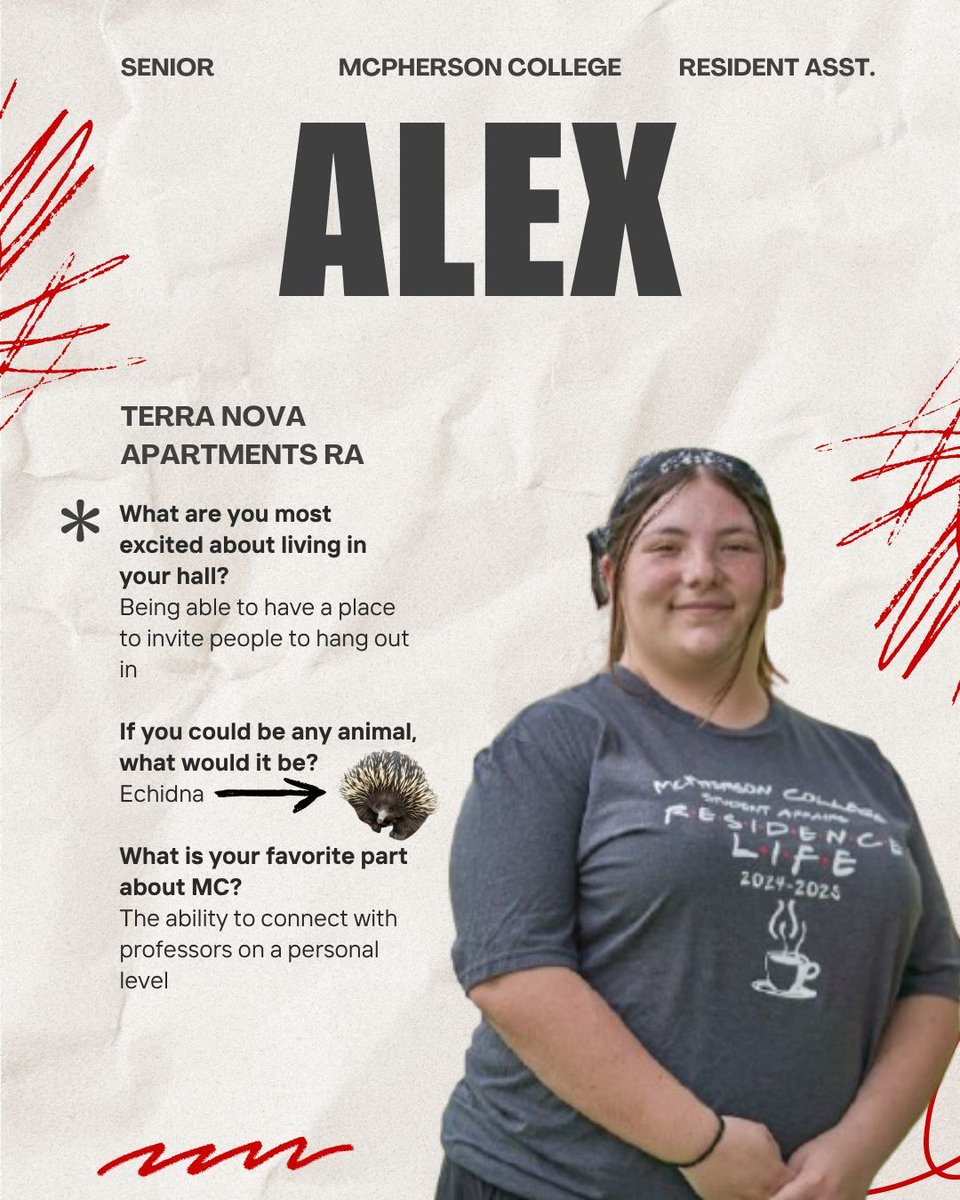 _MCStudentLife's tweet image. Meet our friend Alex, this time as a Terra Nova RA!